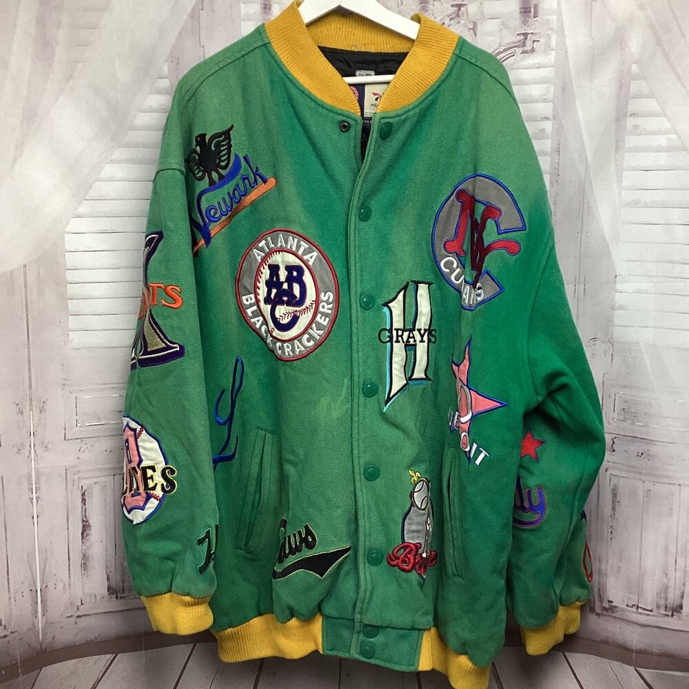 Vintage Headgear Negro League Baseball Wool Blend Varsity Jacket 3XL NLBM